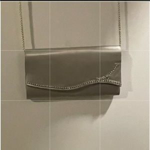 💛Satin After 5 Clutch w/Front Flap lined w/Rhinestones, magnet closure & Strap,